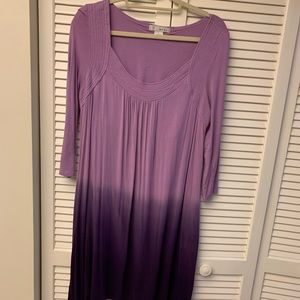 Purple ombre long sleeve dress